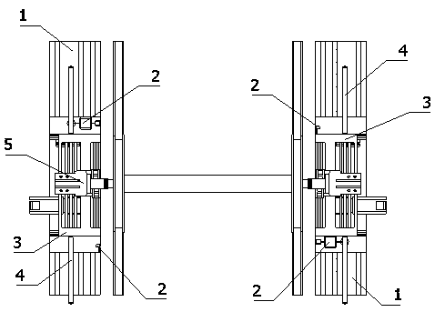 High-precision wheel set positioning and transferring mechanism for railway vehicle production