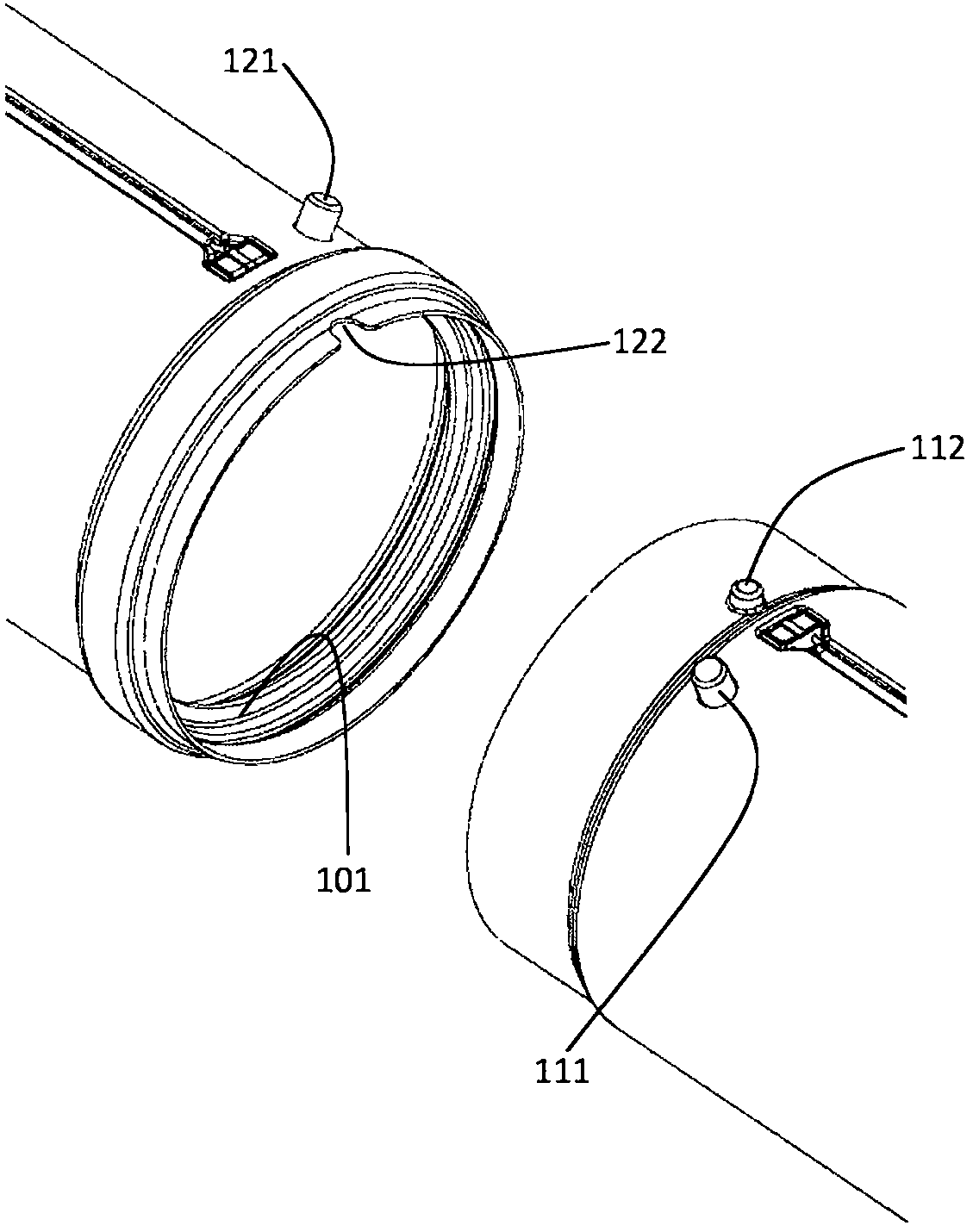 Smoke exhaust pipe assembly and gas equipment system using the assembly