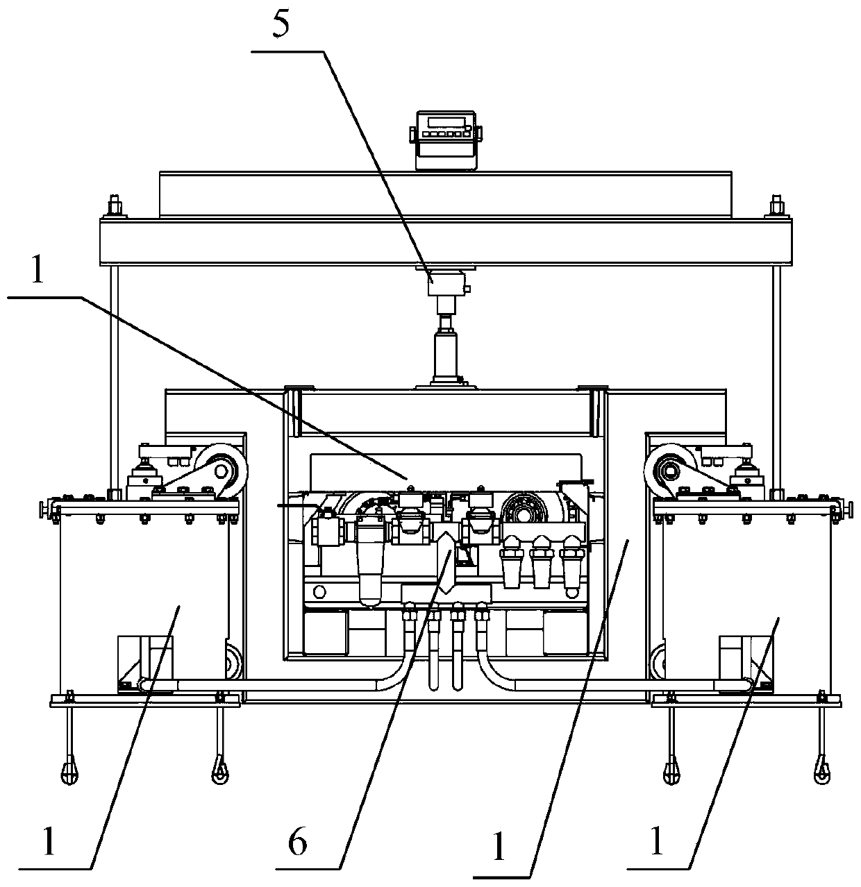 Lifting car airbag lifting brake test bench