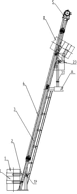 Detachable automatic-rollover-type material hoister