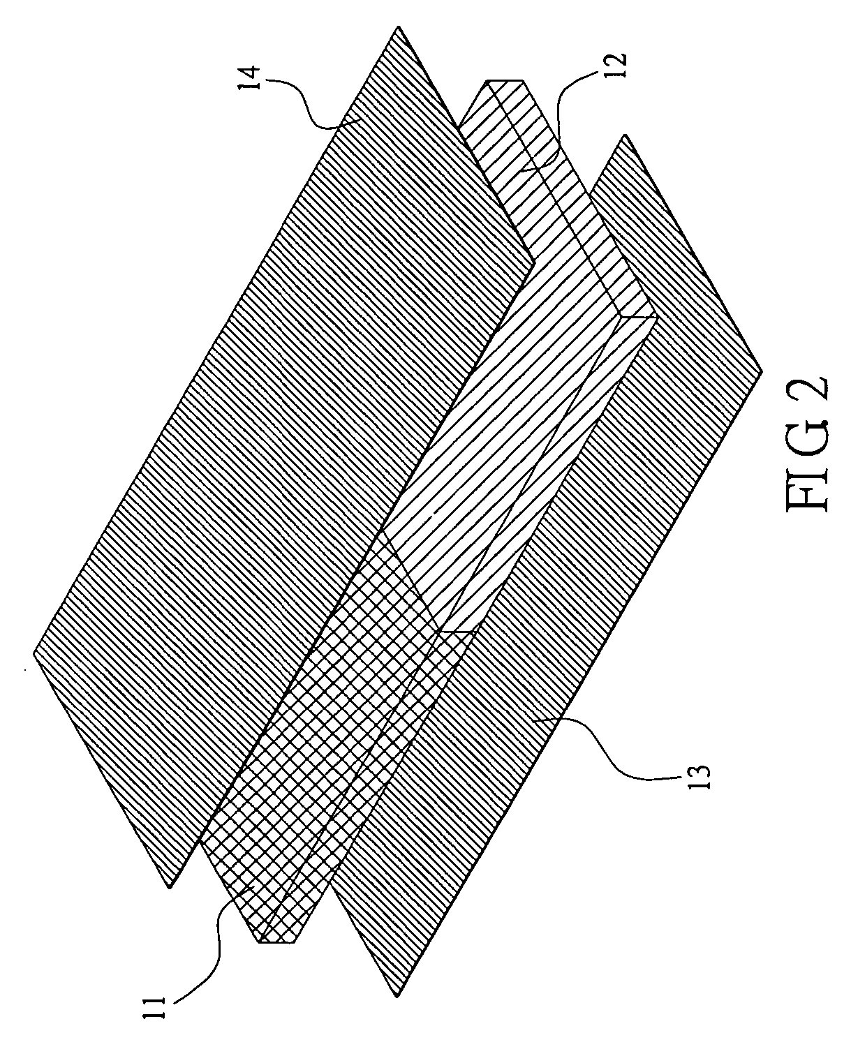 Structure of an interleaving striped capacitor substrate