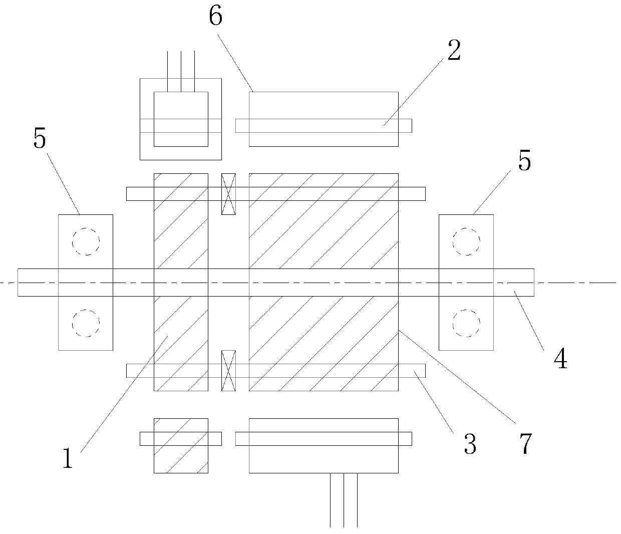 Difference frequency type high-frequency motor