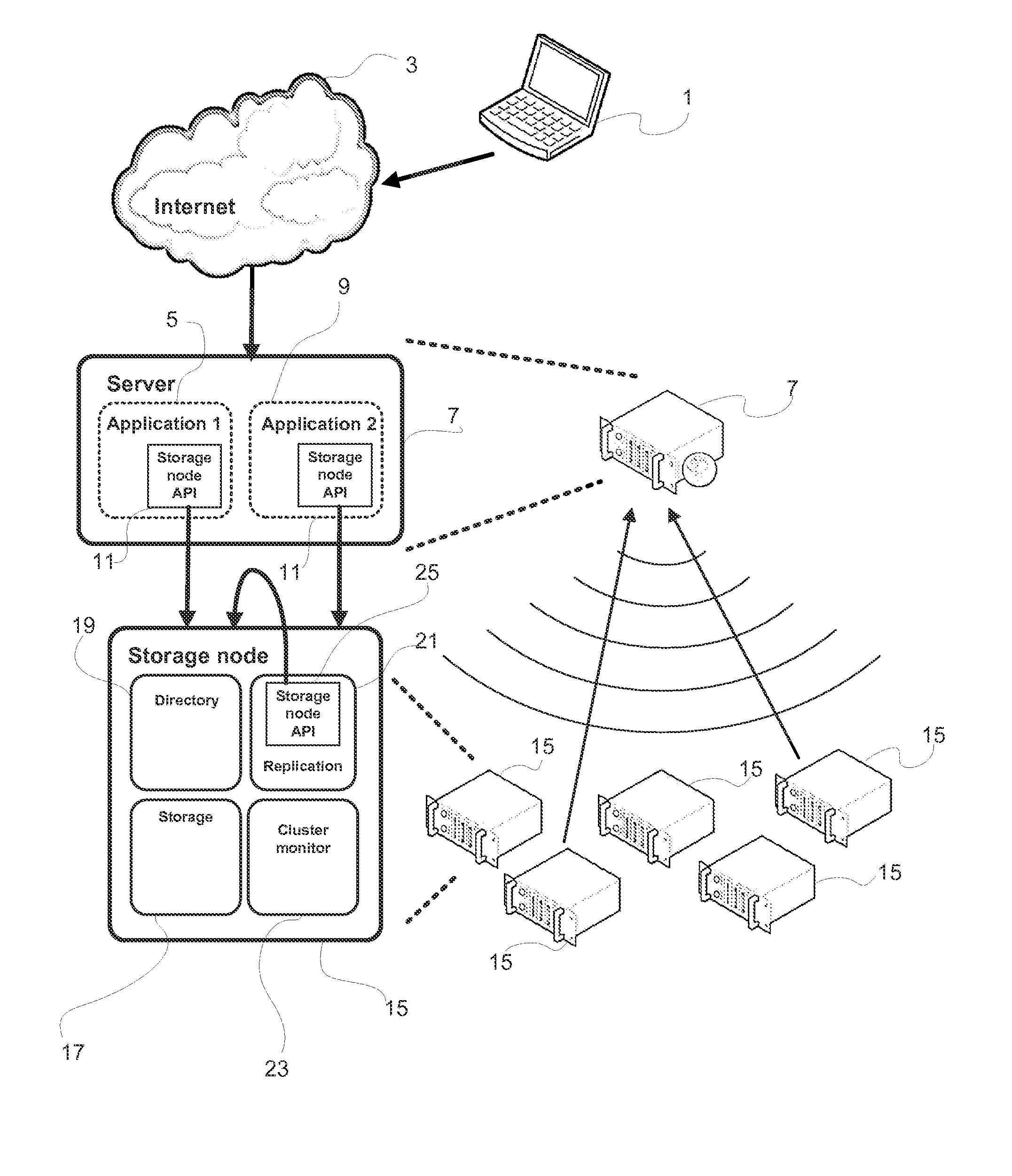 Method And Device For Maintaining Data In A Data Storage System Comprising A Plurality Of Data Storage Nodes