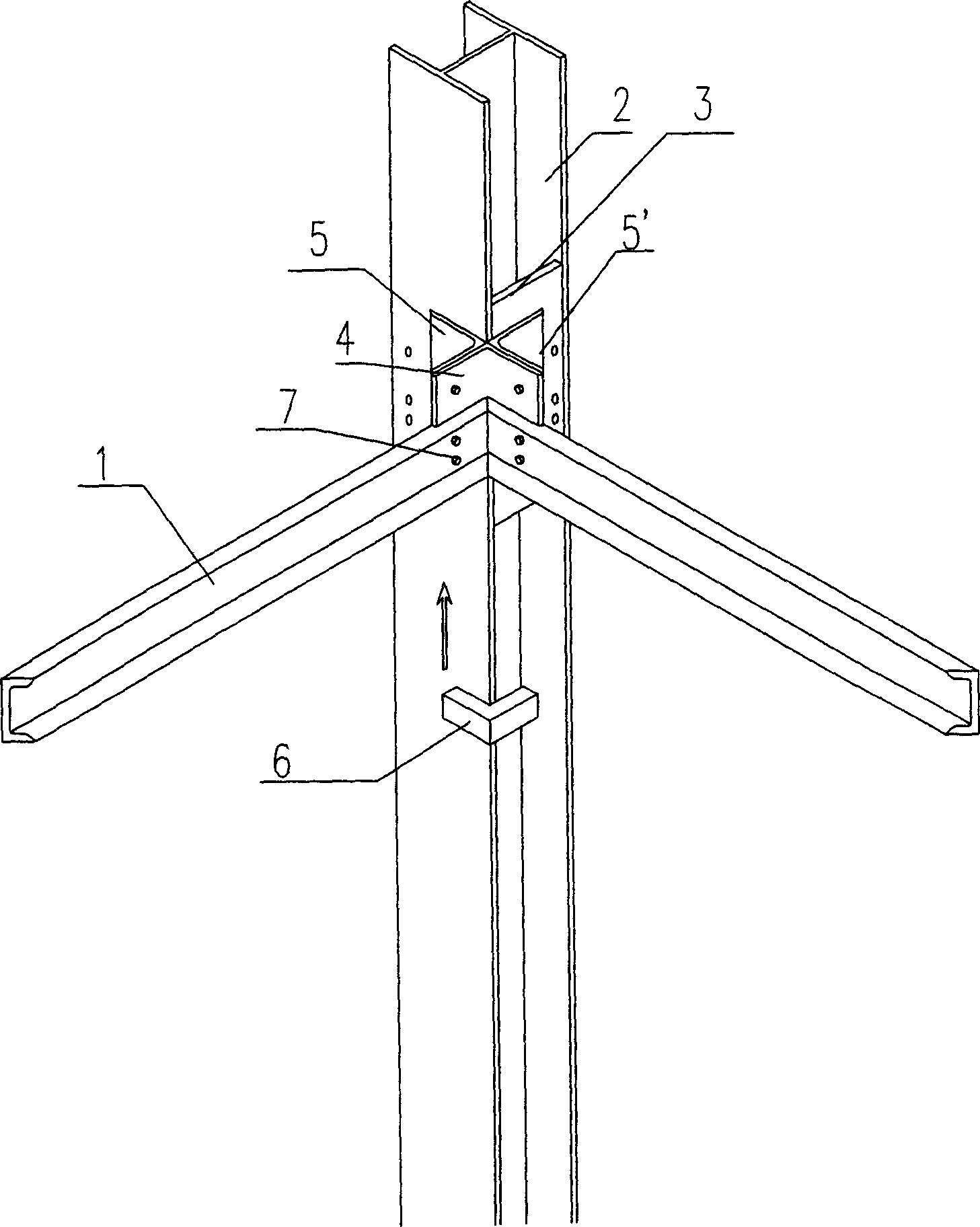 Plate and column connecting method for steel structure building