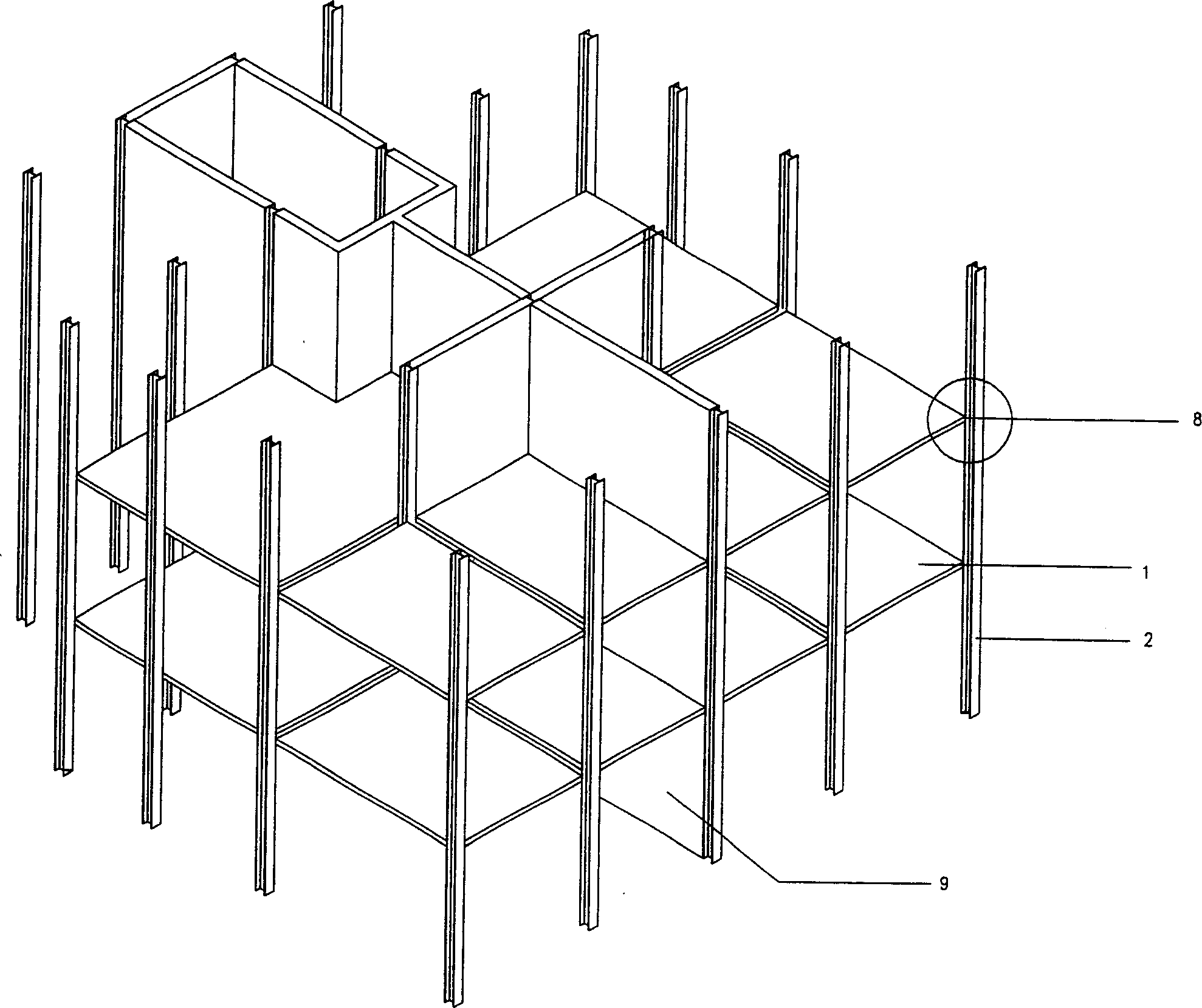 Plate and column connecting method for steel structure building