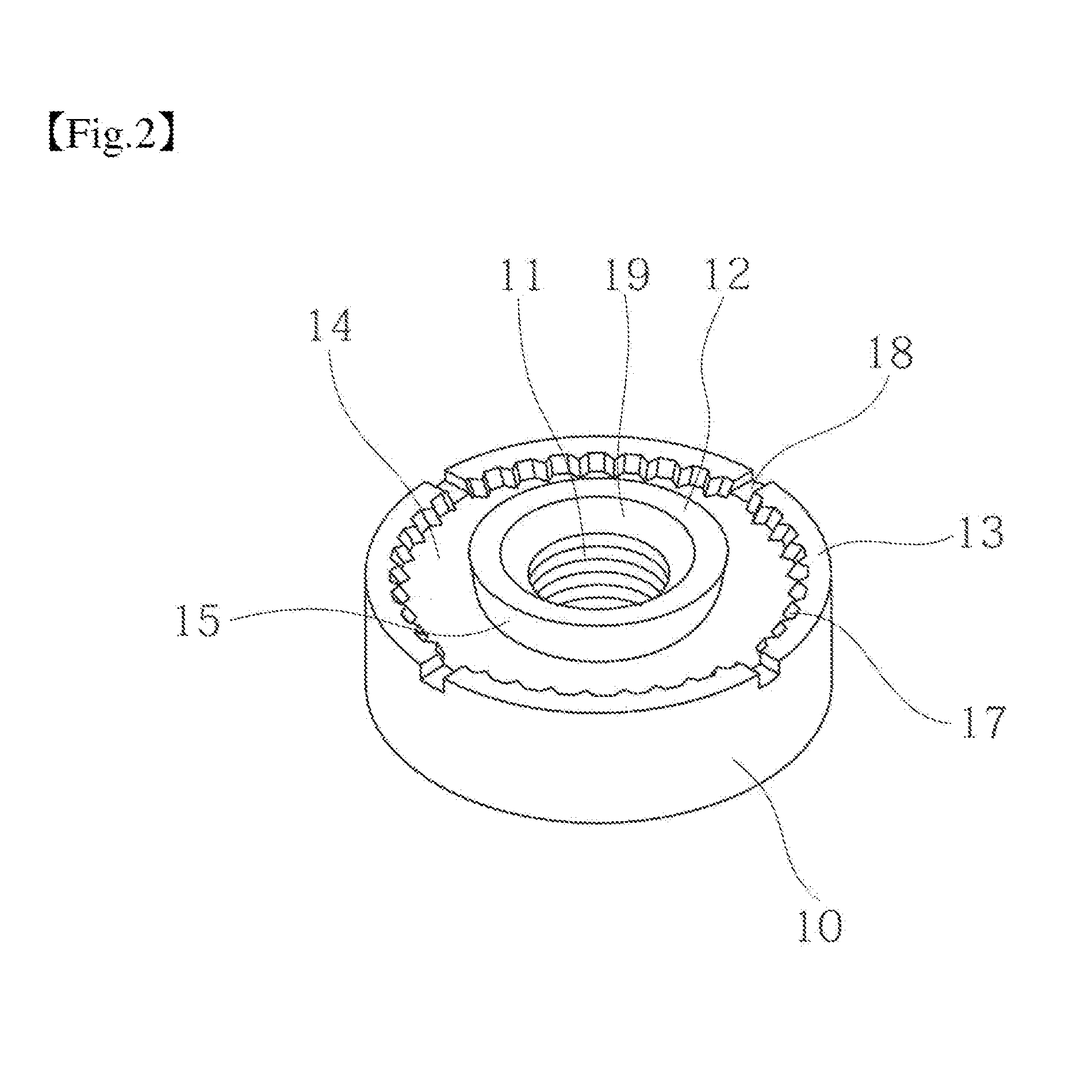 Pierce nut for high-strength steel plate