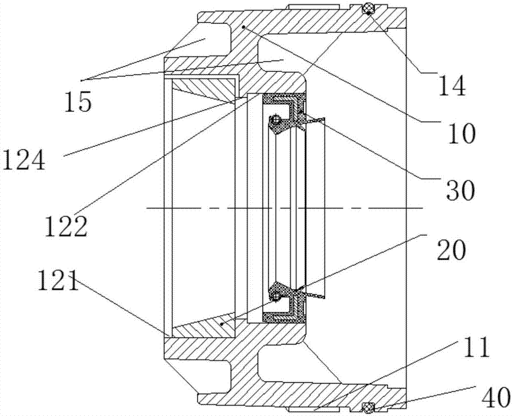 Adjuster for conical bearing of differential