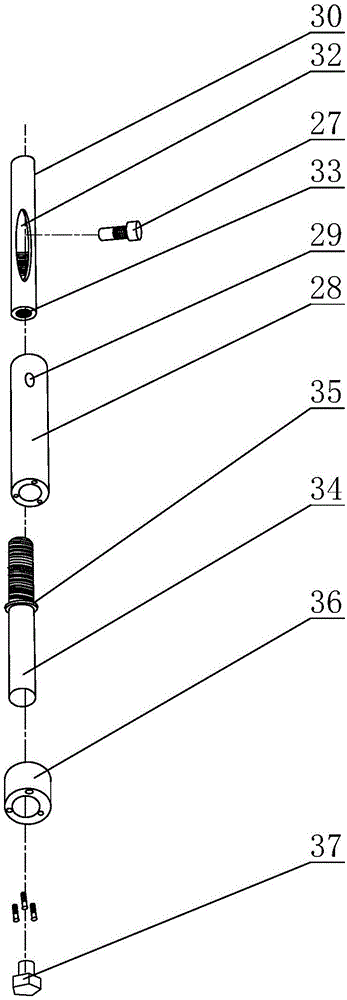 Experiment research device for dynamic characteristics of horizontal axis composite wind turbine blade