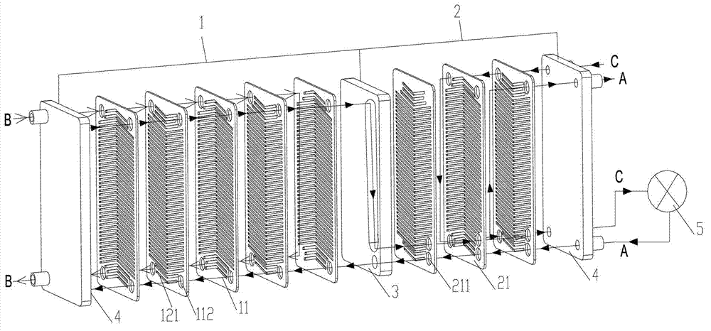 Plate-type evaporator