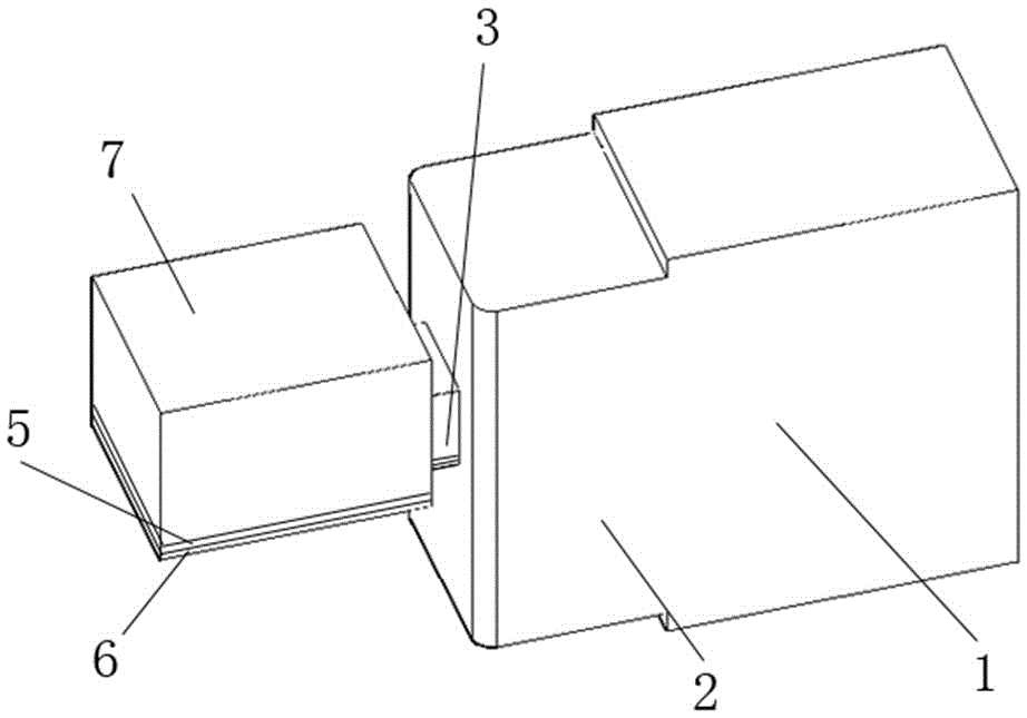 Terminal connection feed-backward type rectangular waveguide-microstrip transition device