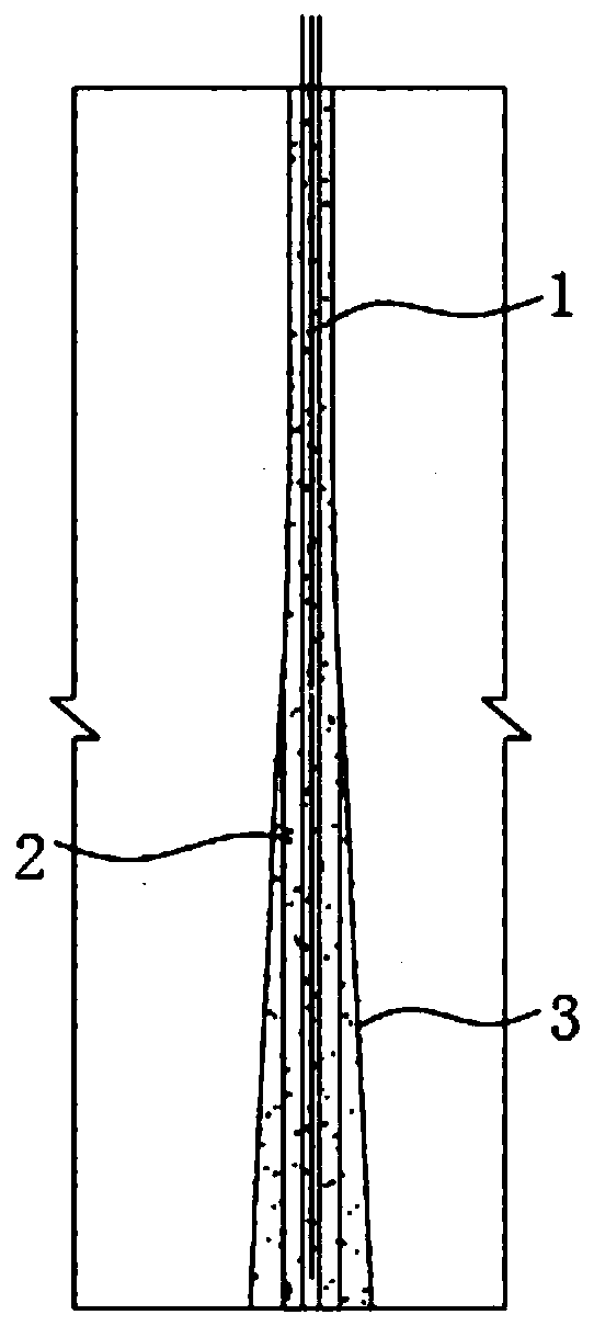Multi-row ultra-deep oblique composite anchor pile for narrow space
