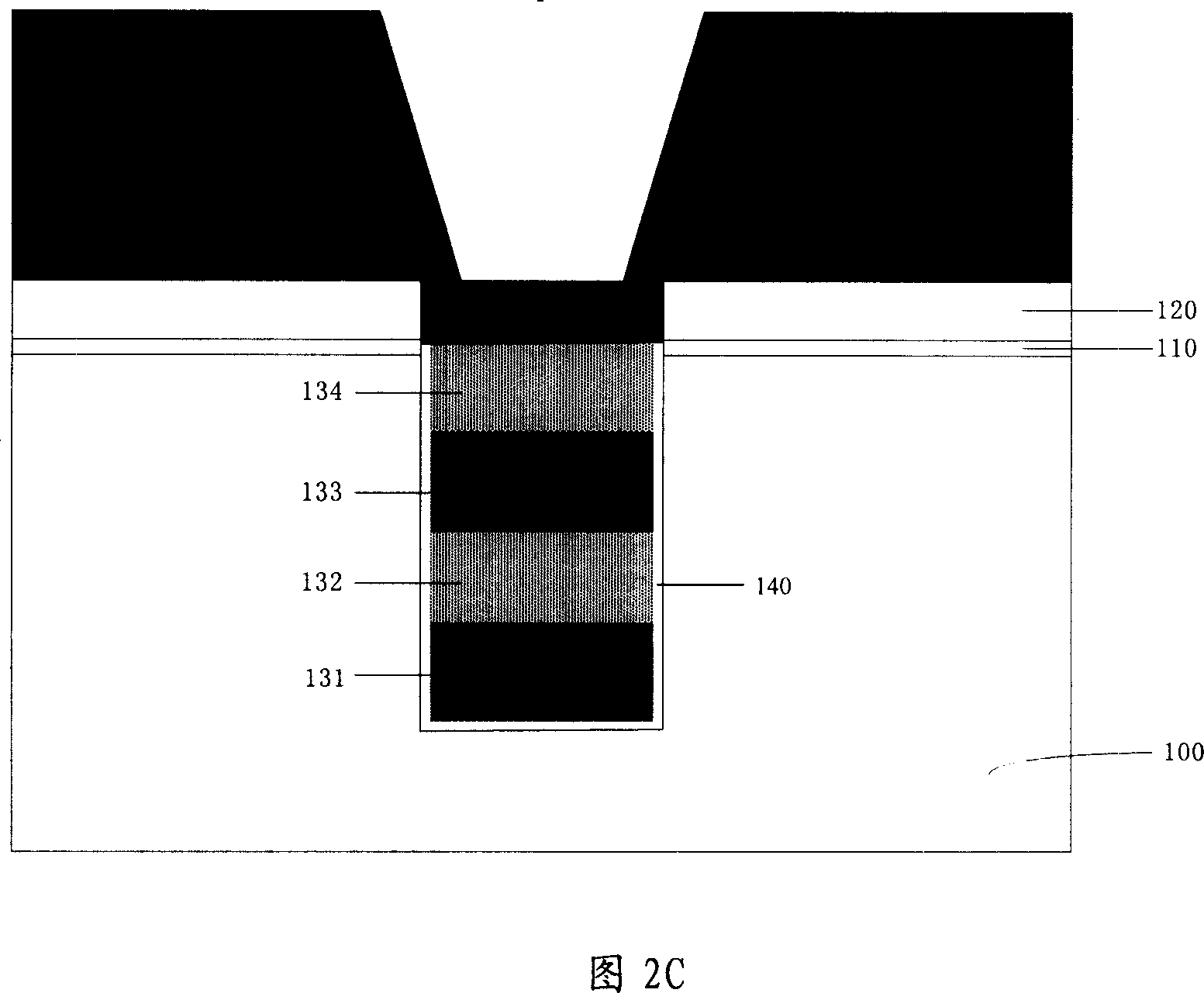 Method for forming shallow groove separation structure and shallow groove separation structure