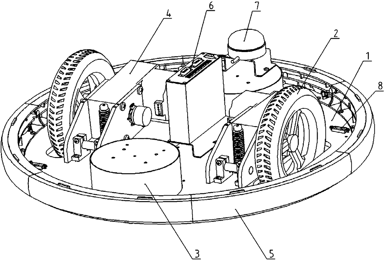 Wheel type robot chassis
