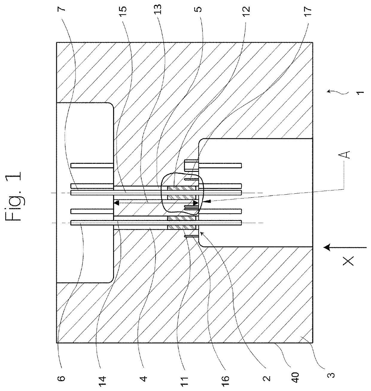 Feed-throughs for high external pressure applications and method for producing same