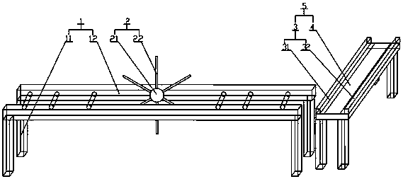 Turnover conveying device