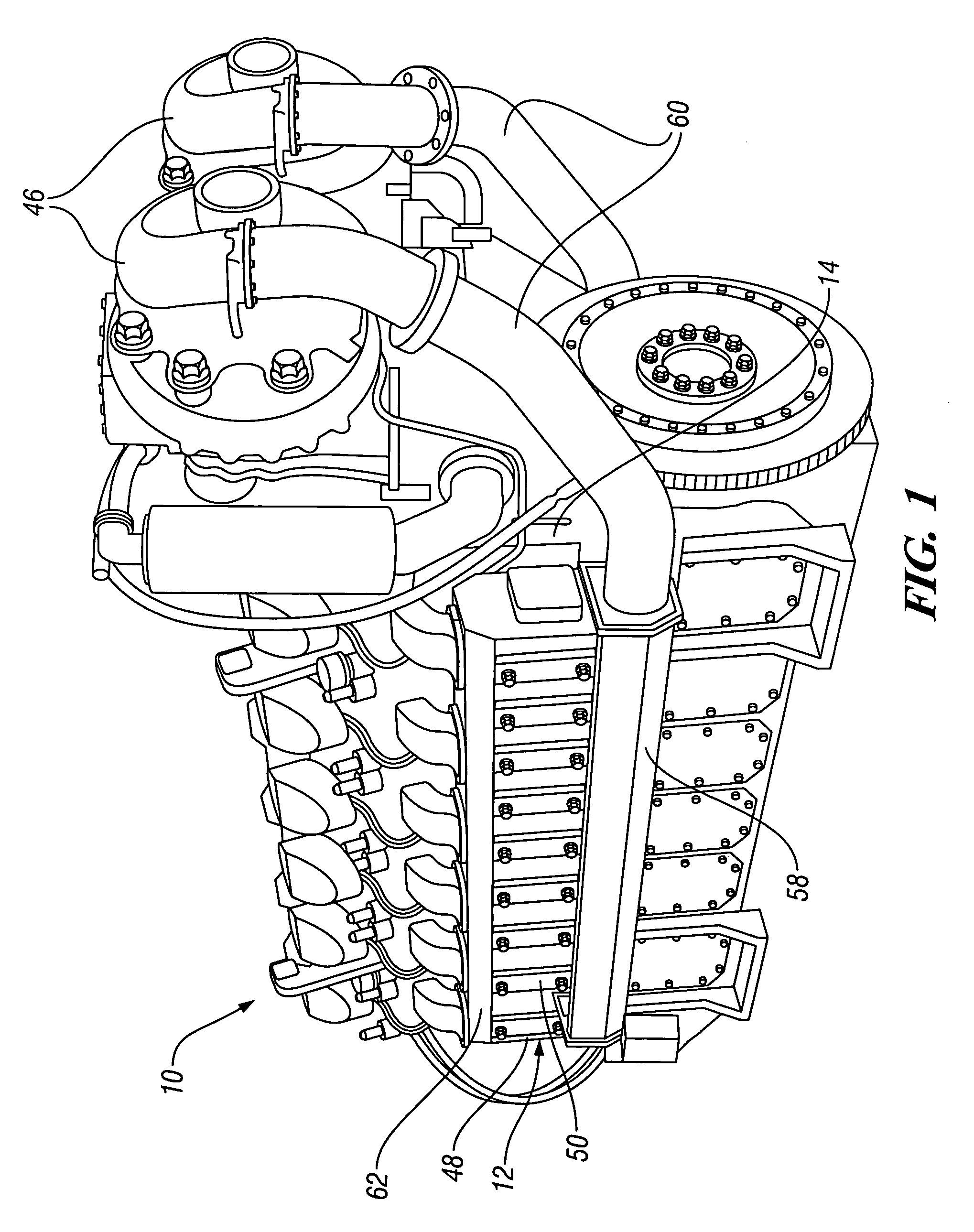 Engine with optimized engine charge air-cooling system