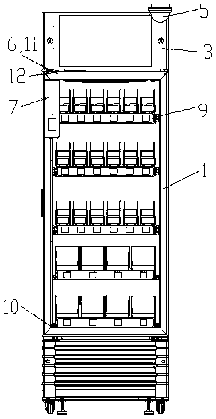 Smart retail cabinet based on weighing and visual recognition and operating method thereof