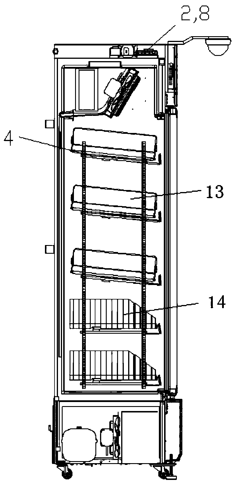 Smart retail cabinet based on weighing and visual recognition and operating method thereof