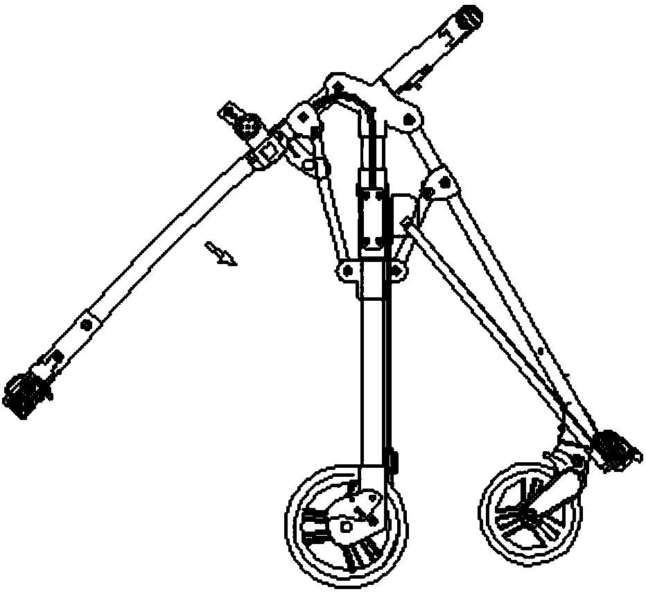 Wheel bracket folding mechanism for baby carriage and vehicle frame