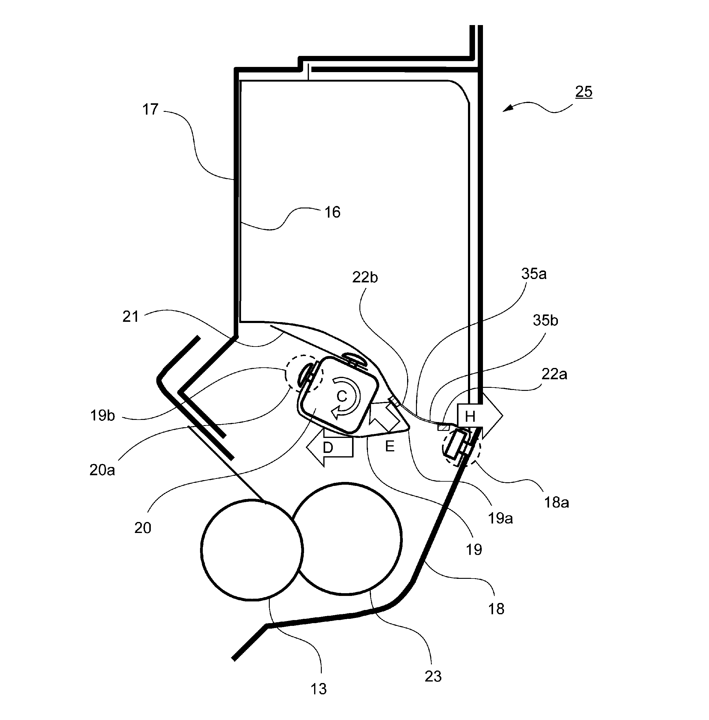 Developer accommodating container, process cartridge and electrophotographic image forming apparatus