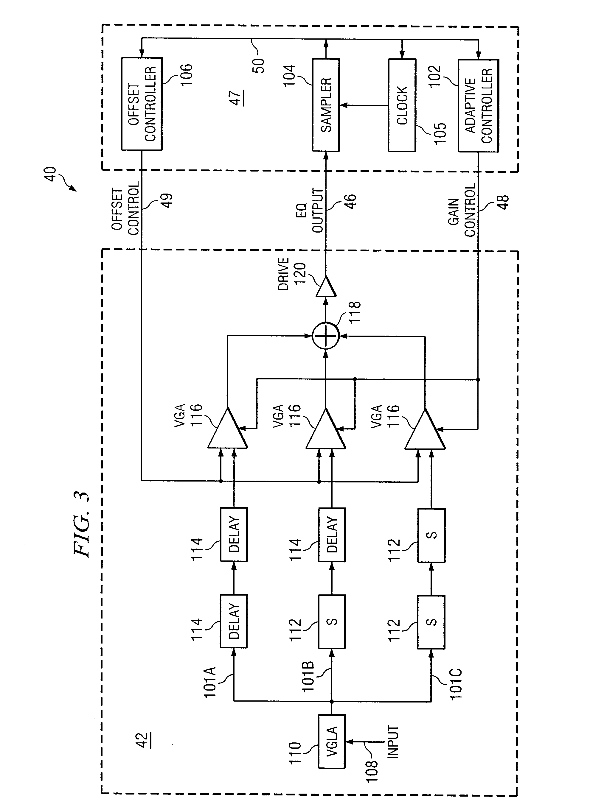 System and Method for Asymmetrically Adjusting Compensation Applied to a Signal