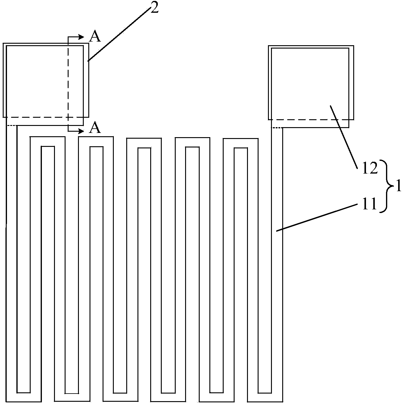 Test unit for array substrates, array substrate and display device