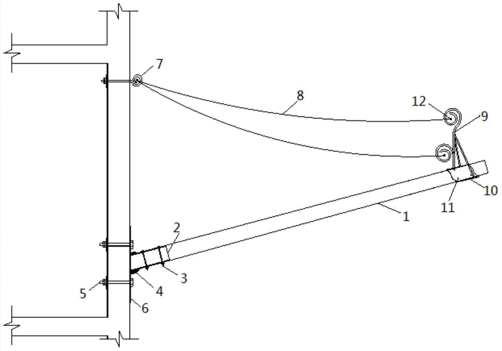 Combined-type shaping building peripheral horizontal safety net