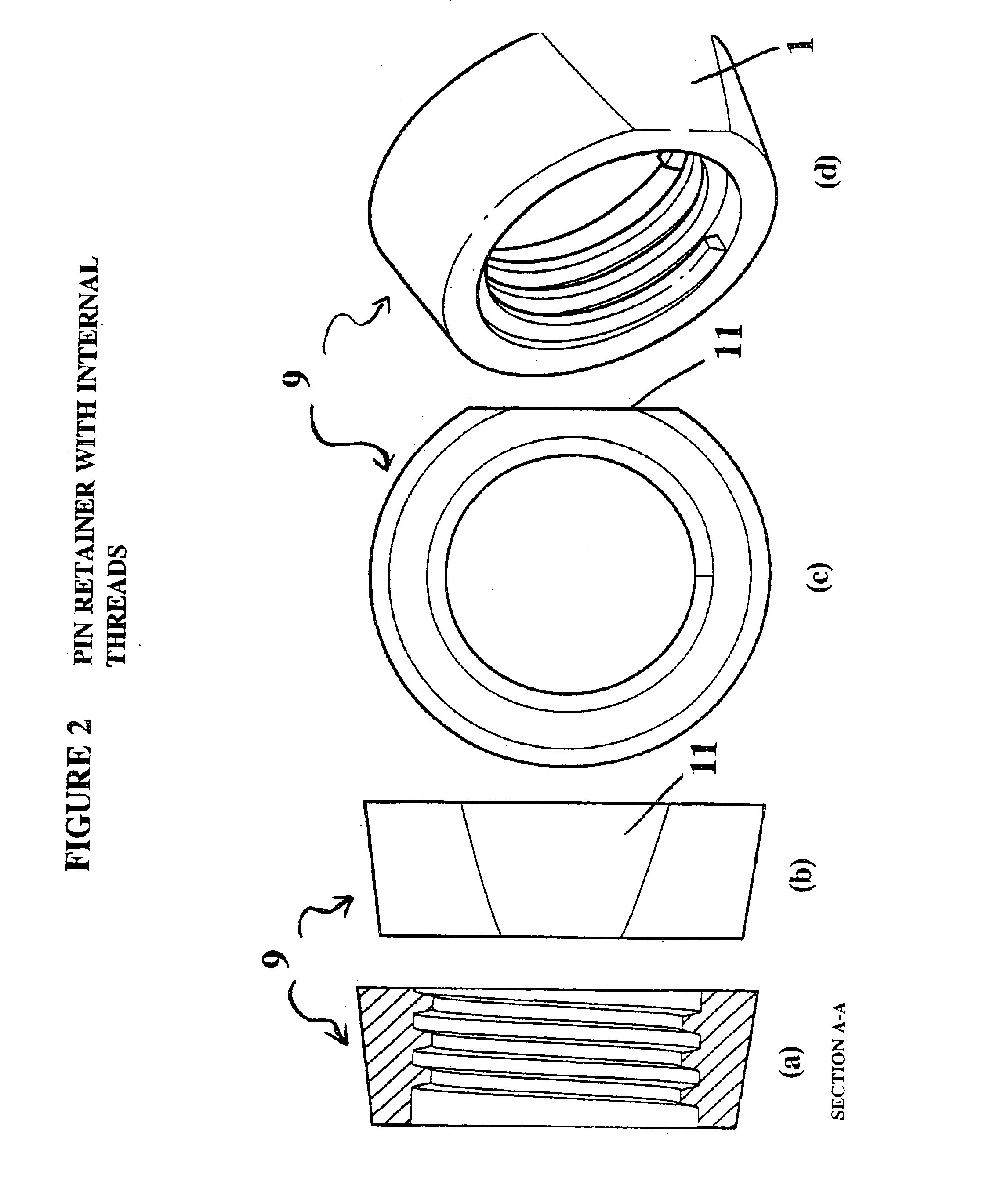 Torque locking system for fastening a wear member to a support structure