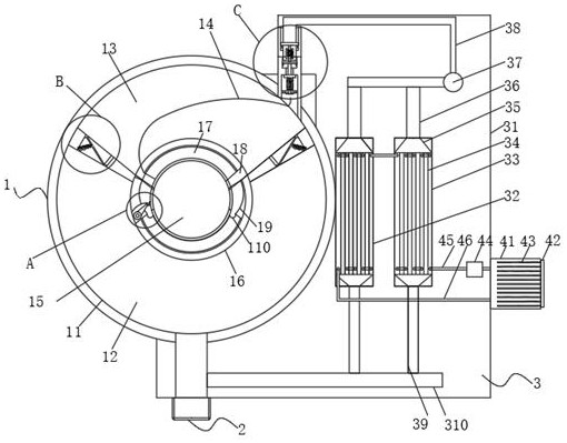 Centrifugal pump lubricating oil supply system and circulating method thereof