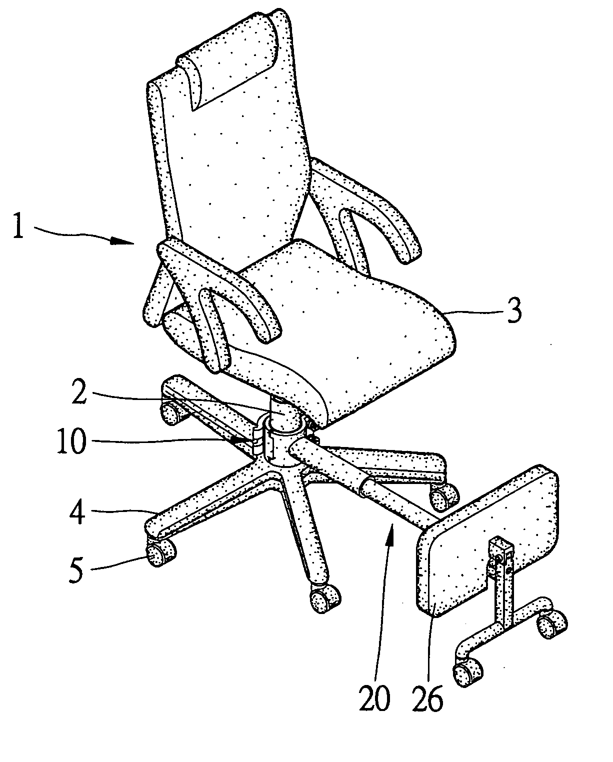 Stool apparatus for chair