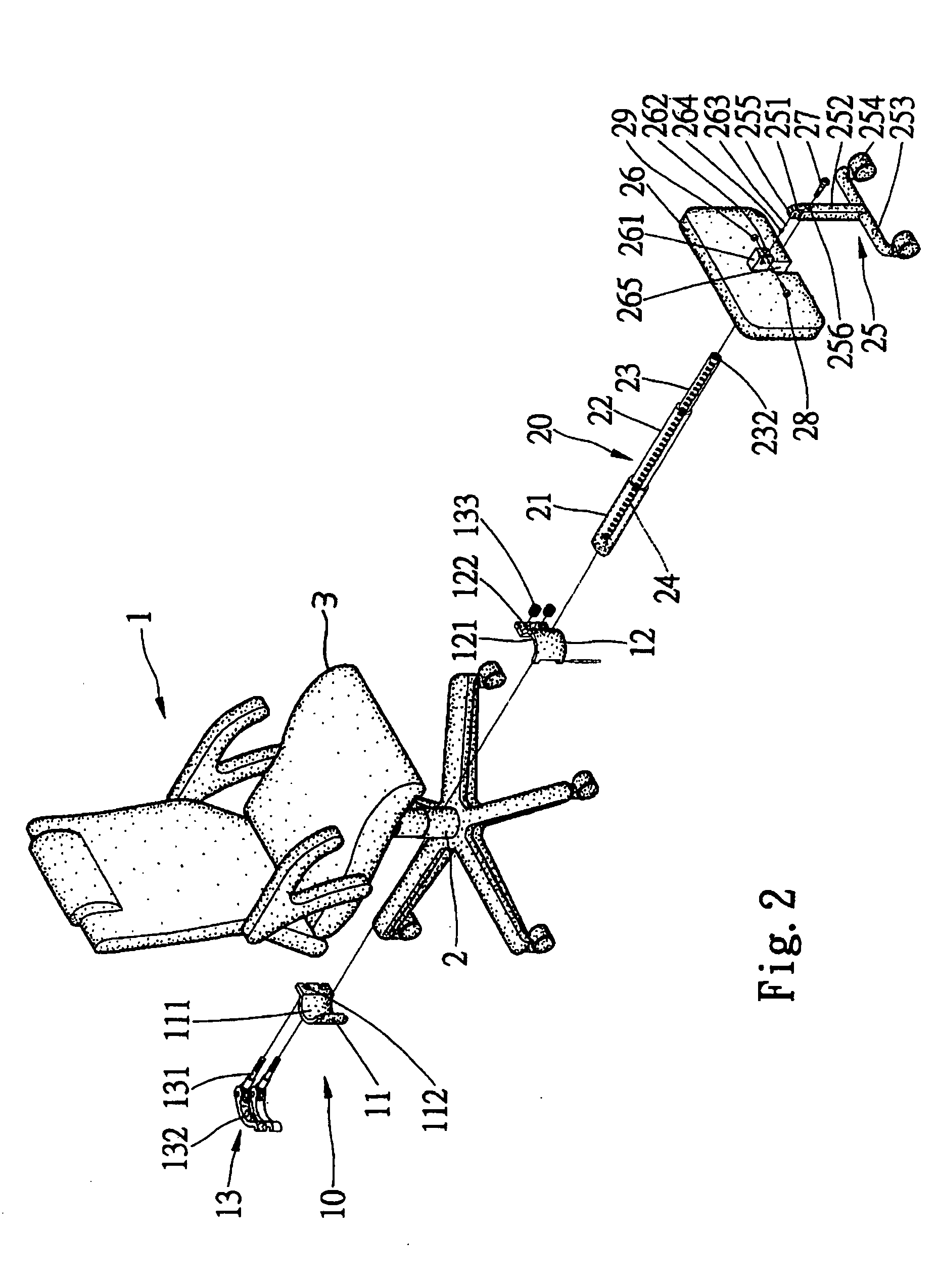 Stool apparatus for chair