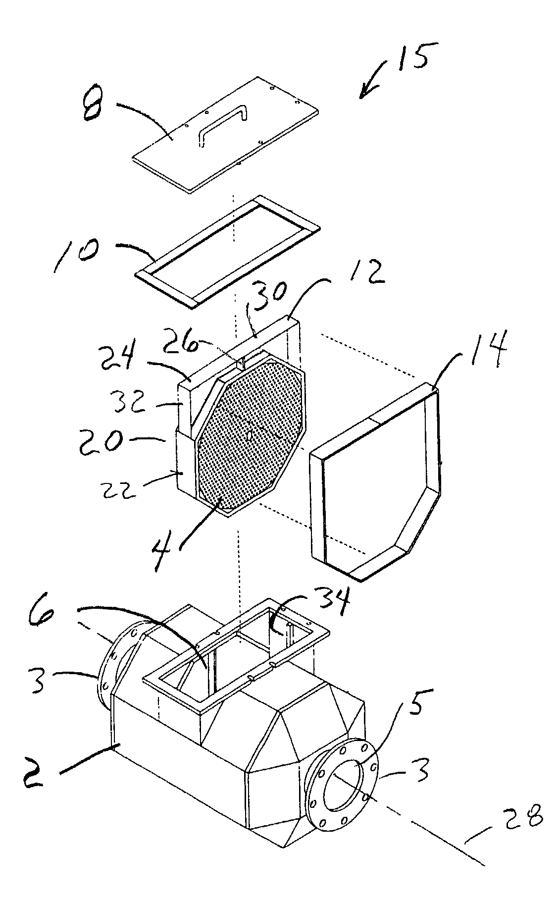 Catalytic converter and catalyst element therefor