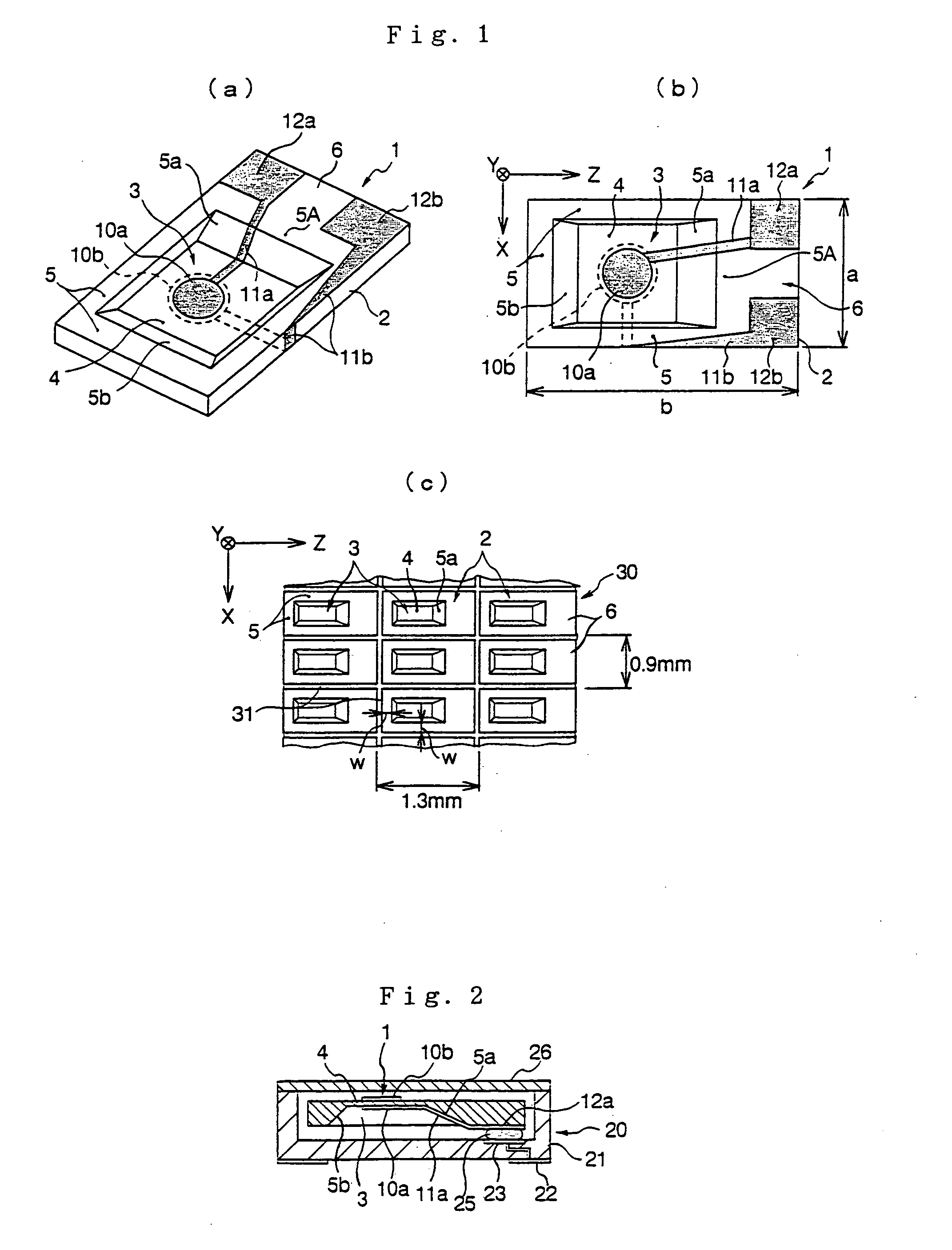 Piezoelectric substrate, piezoelectric resonating element and surface-mount piezoelectric oscillator