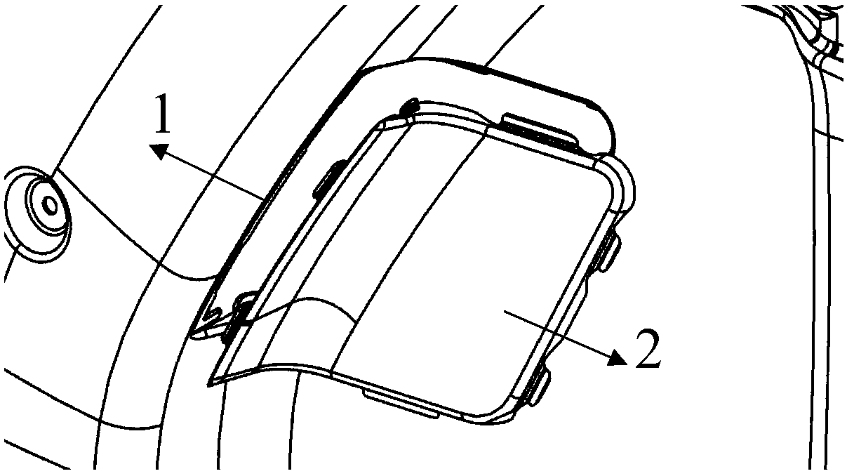 Felt side panel maintenance door of car trunk and its cover plate and sinking platform
