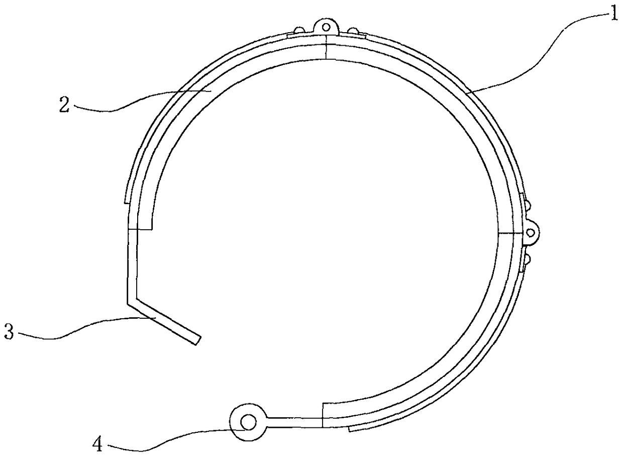 Brake band for speed reduction clutch