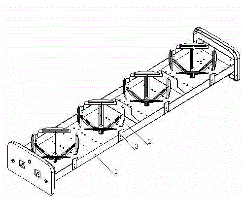 Cross-polarization front-to-rear ratio improved base station antenna with 65-degree horizontal half-power angle