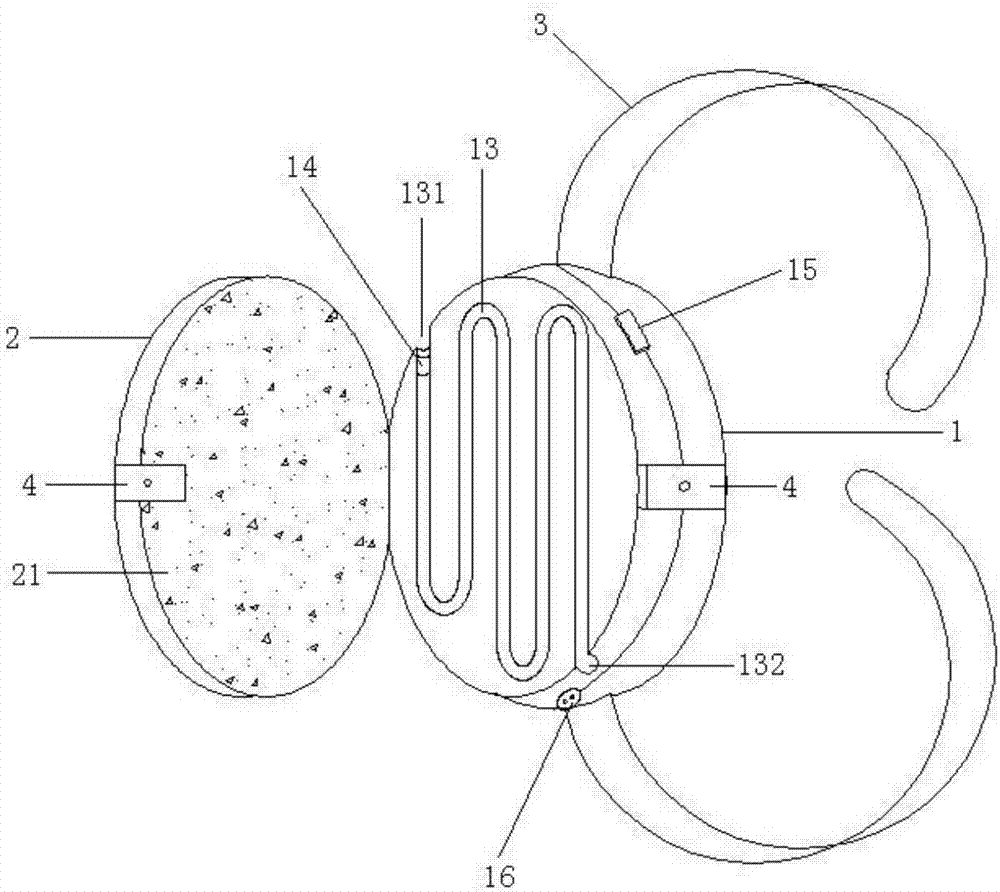 Heating constant-temperature device for infusion tubes for large livestock