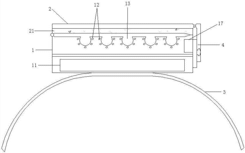 Heating constant-temperature device for infusion tubes for large livestock