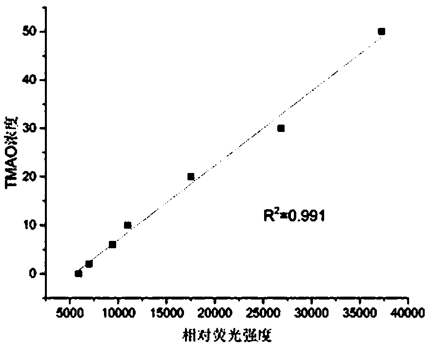 Method for detecting TMAO (trimethylamine oxide) by enzyme method and application thereof