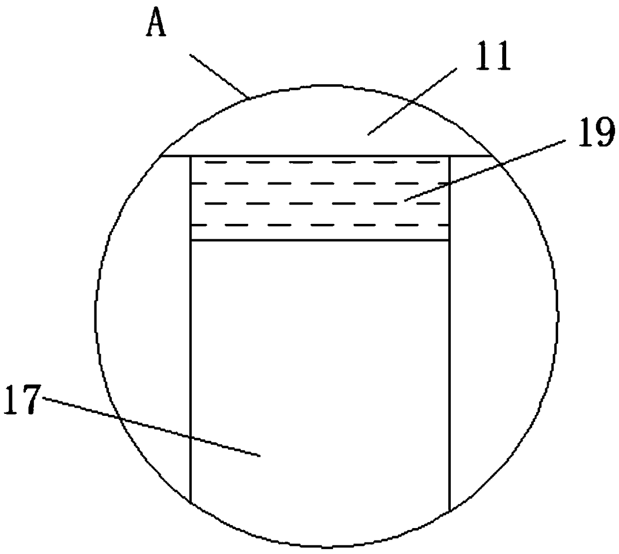 Residual material treatment device for home design