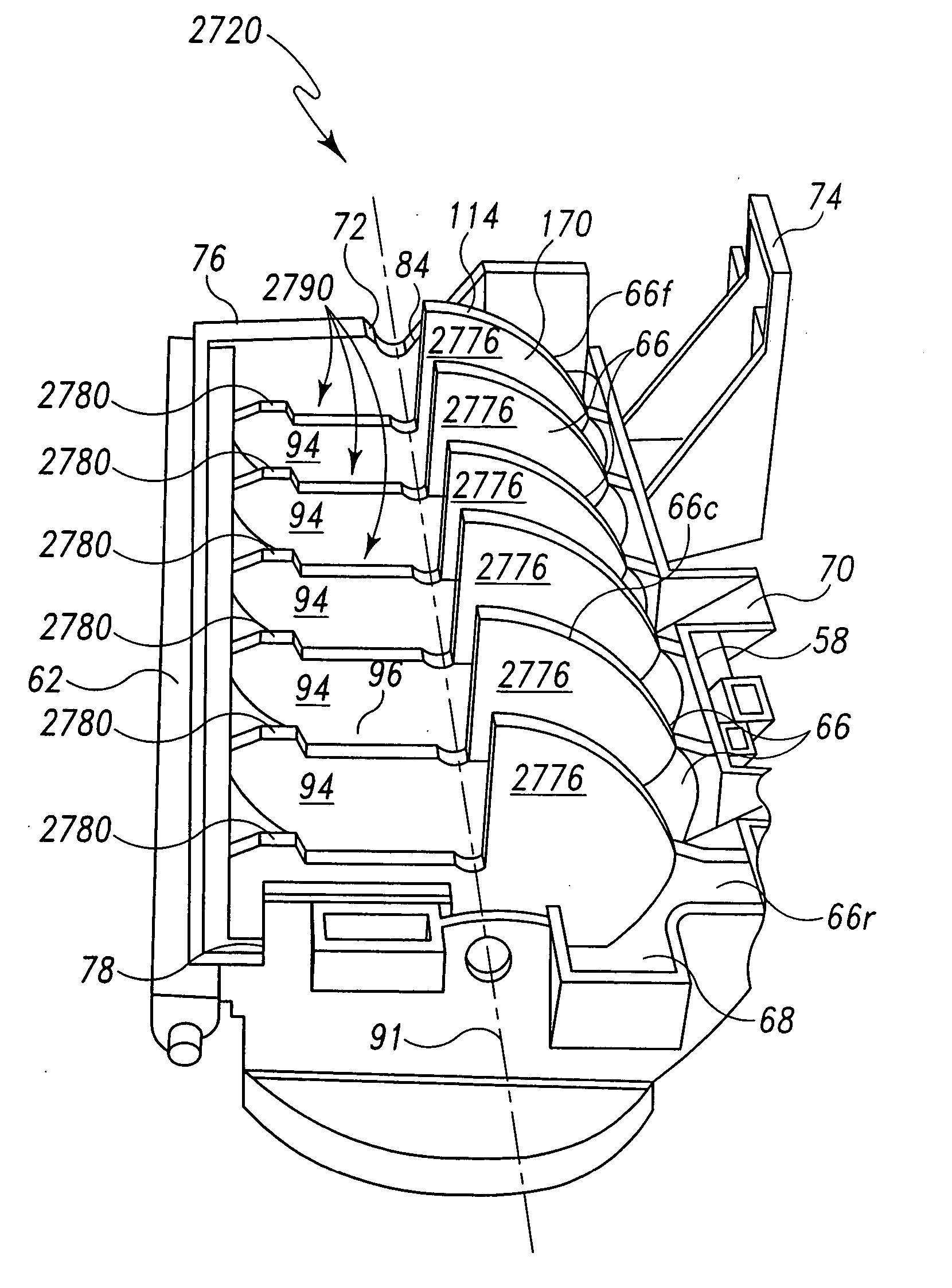 Method and device for eliminating connecting webs between ice cubes