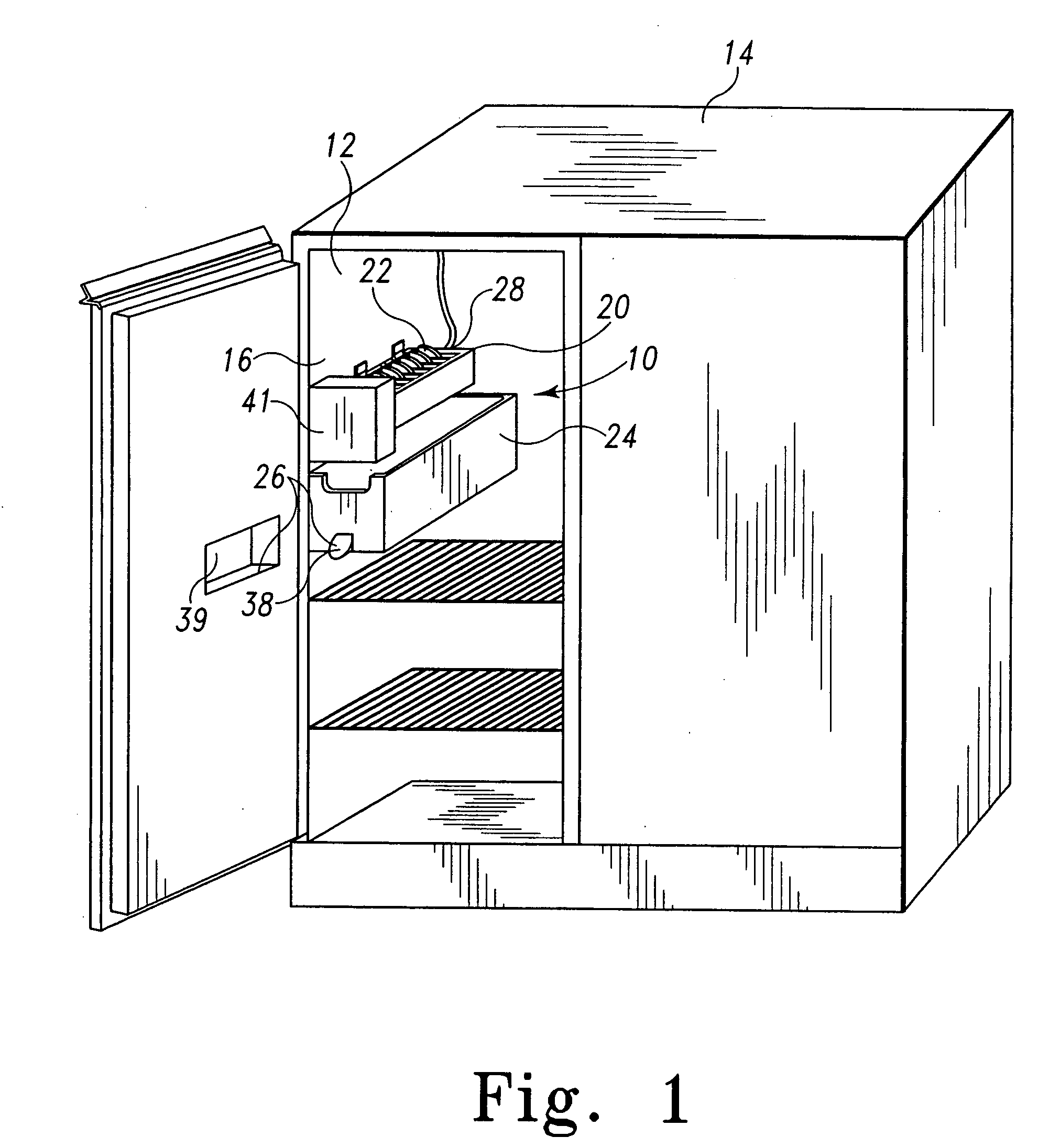 Method and device for eliminating connecting webs between ice cubes