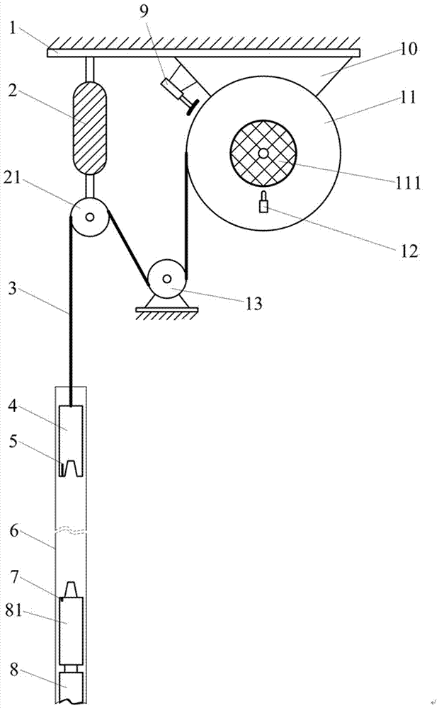 Underwater rope fisher take-up and pay-off speed control device