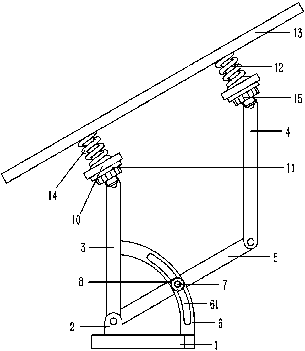 An angle-adjustable solar panel mounting bracket