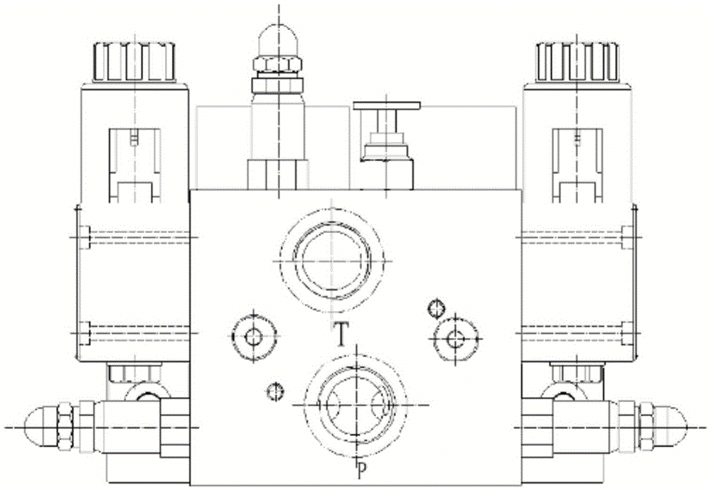 Two-way cartridge type vibration control valve with simple structure