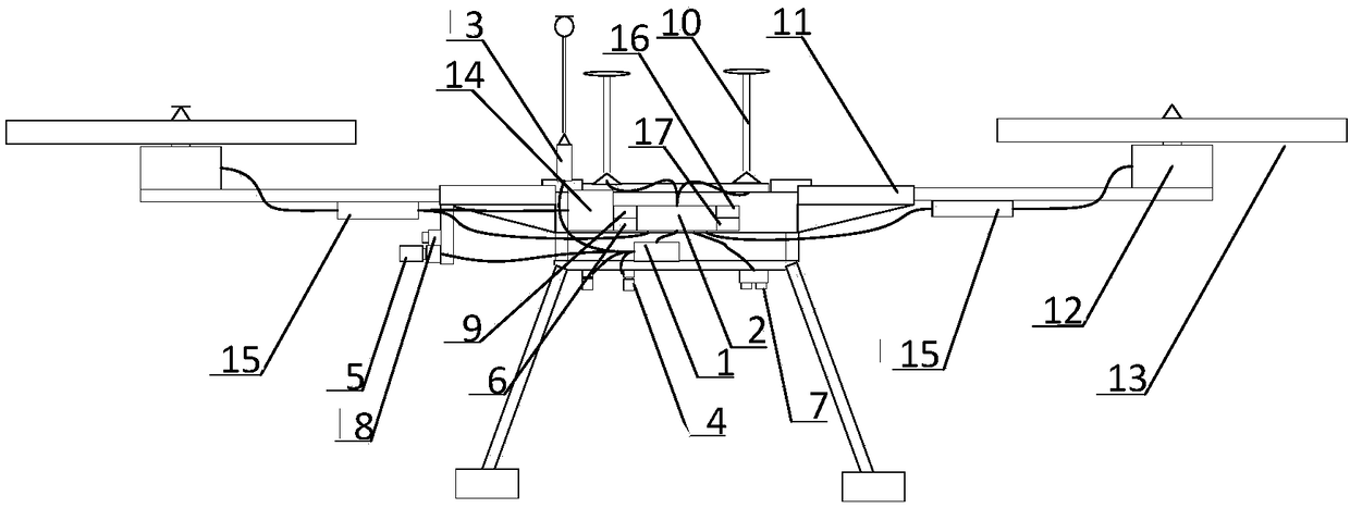 Intelligent multi-rotor UAV based on on-board computer and realization method thereof