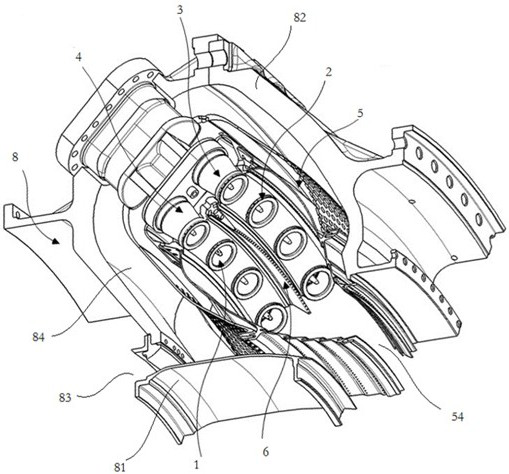 A Multistage Partitioned Combustion Structure for Gas Turbine