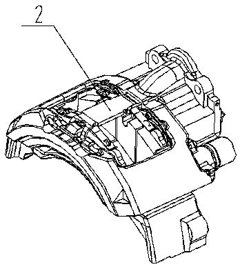 Overhead front axle assembly for disc brake of truck