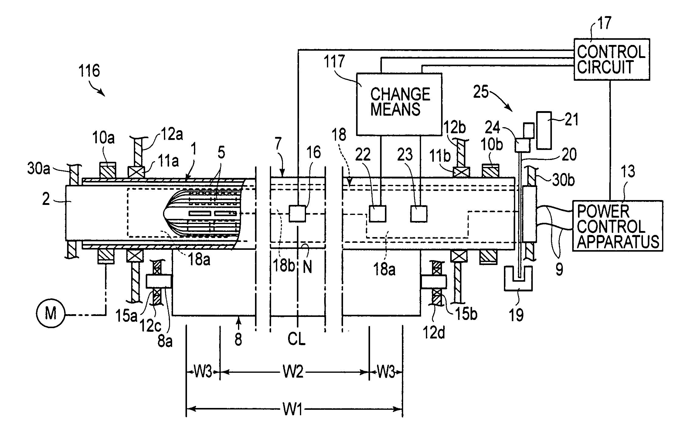 Heating apparatus with target temperature control and means for changing target temperature