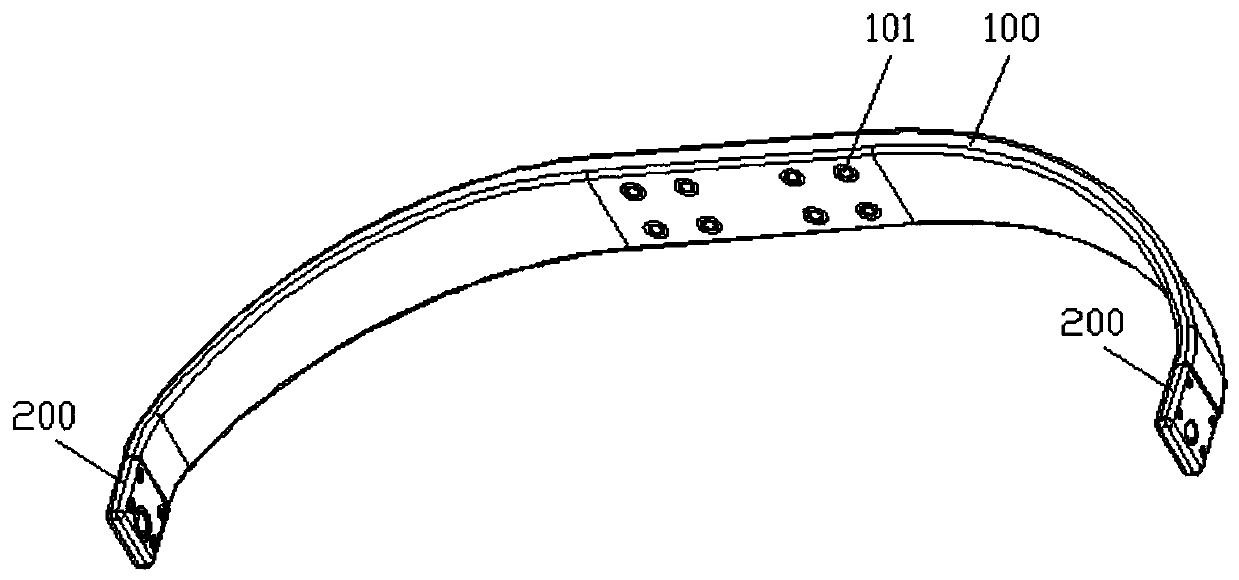 Composite material main lifting support and manufacturing and assembling method thereof